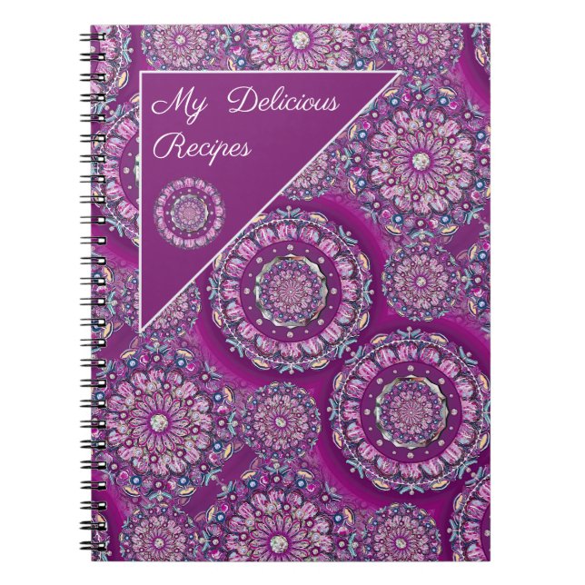 Caderno Espiral Rosace vermelho cardinal (Frente)