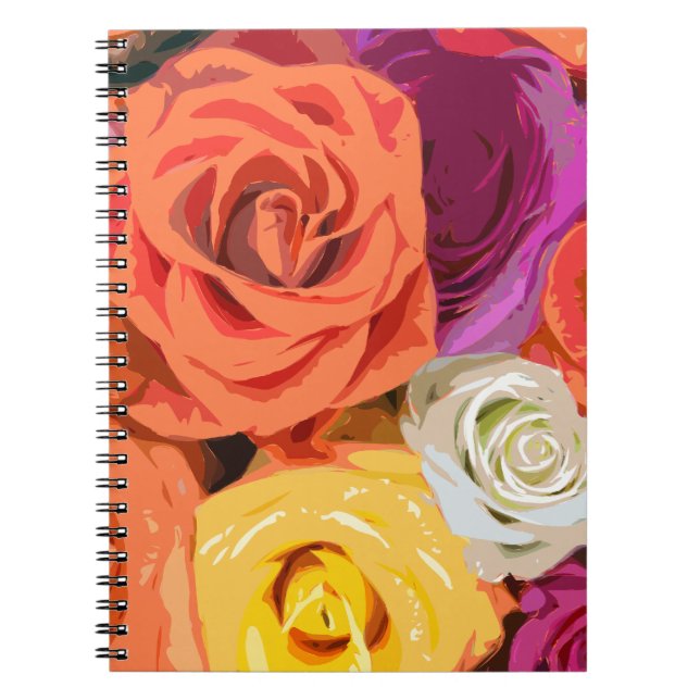 Caderno Espiral Rosas (Frente)