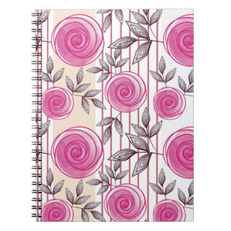 Caderno Espiral Rosas aquarela