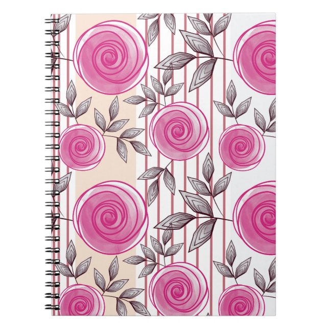 Caderno Espiral Rosas aquarela (Frente)