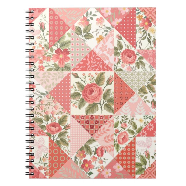 Caderno Espiral Rosas Borboletas Sem Fios (Frente)