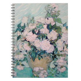 Caderno Espiral Rosas Brancas-1890-Vincent van Gogh    