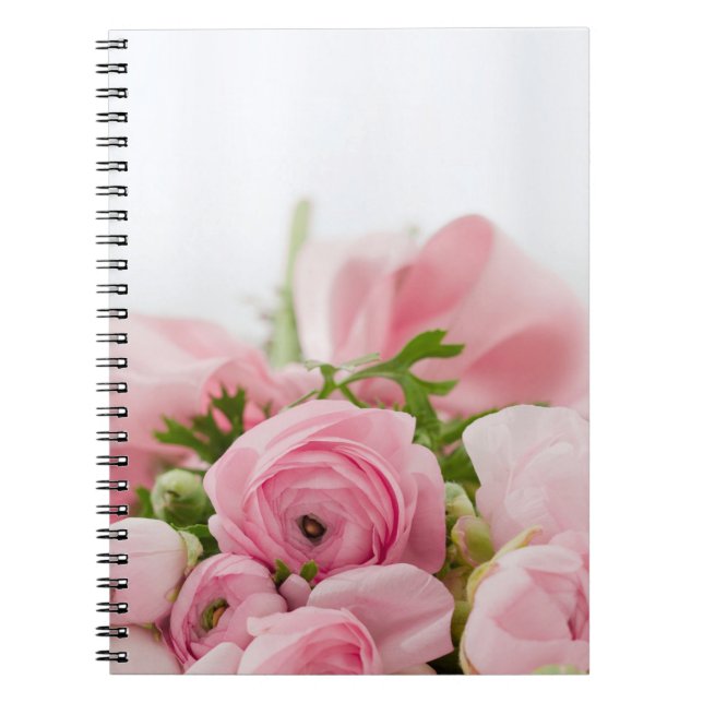 Caderno Espiral Rosas de Casamento Rosa (Frente)
