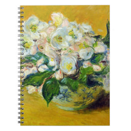 Caderno Espiral Rosas de Natal (por Claude Monet)