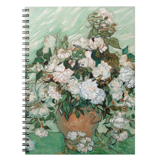 Caderno Espiral Rosas de Vincent van Gogh |, 1890 (Frente)