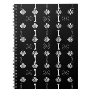Caderno Espiral Rosas do morto (preto e branco)