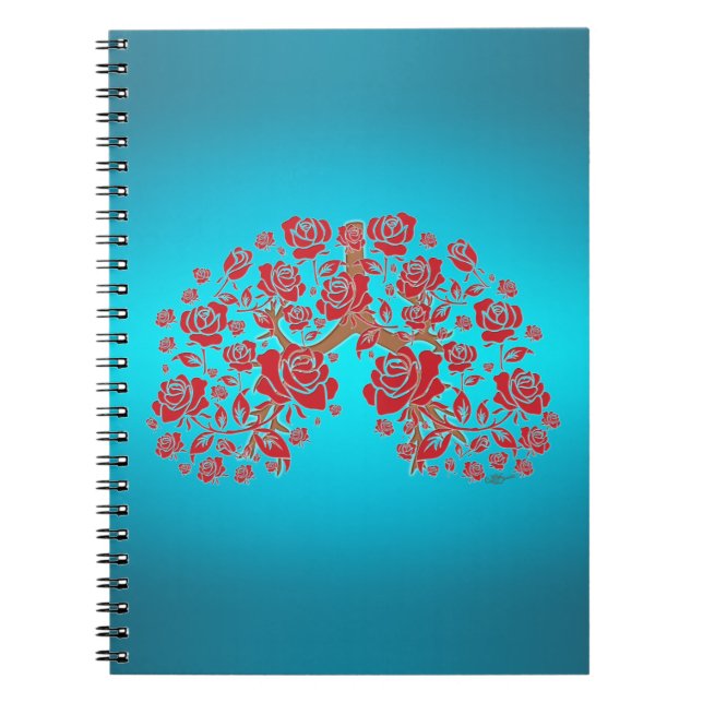 Caderno Espiral Rosas e esperança (Frente)