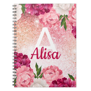 Caderno Espiral Rosas Florais design