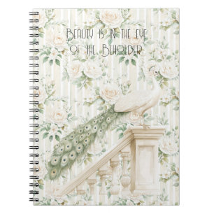 Caderno Espiral Rosas Florais Pavão Beleza É 