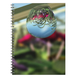 Caderno Espiral Rosas no notebook Raindrops