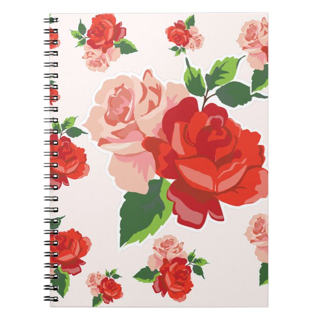 Caderno Espiral Rosas Para U (Frente)