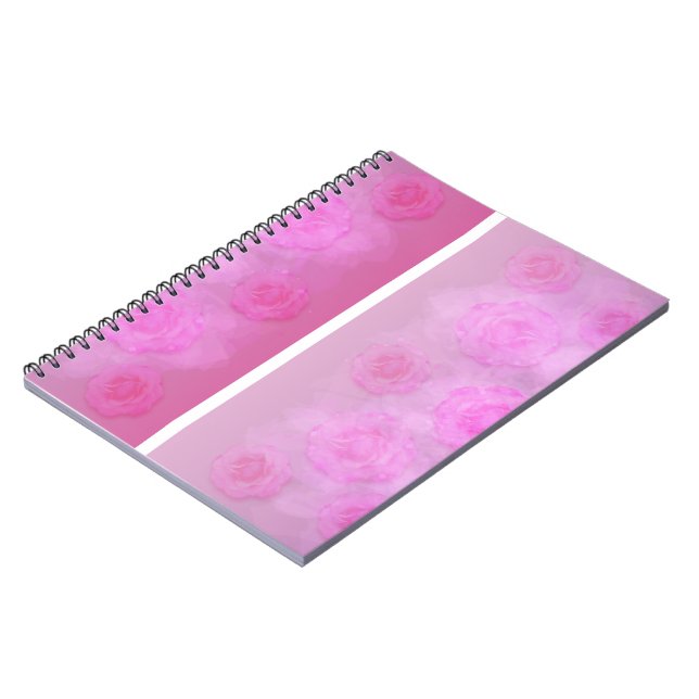 Caderno Espiral Rosas Românticos de Aquarela (Left Side)