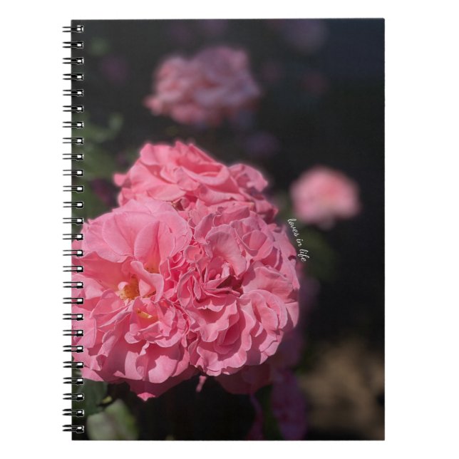 Caderno Espiral Rosas Rosa (Frente)