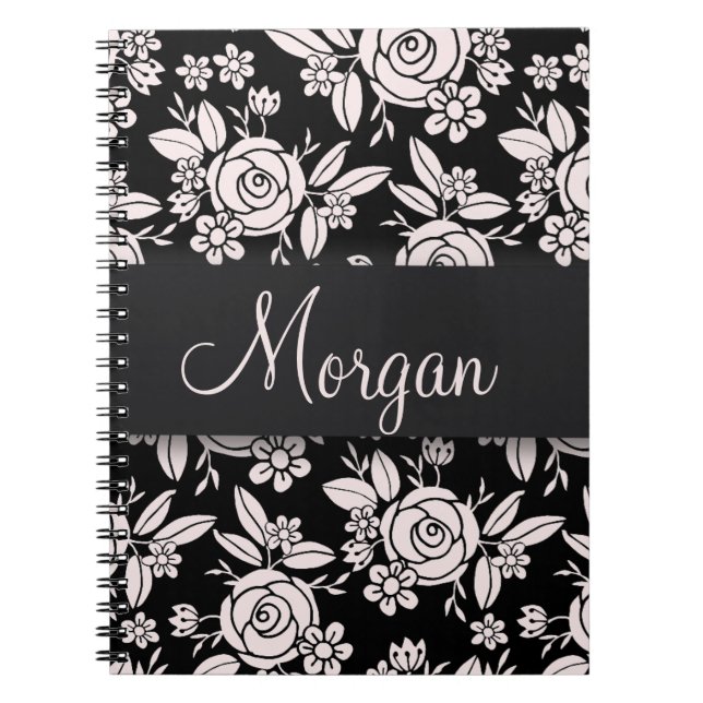Caderno Espiral Rosas Rosa Suave (Frente)