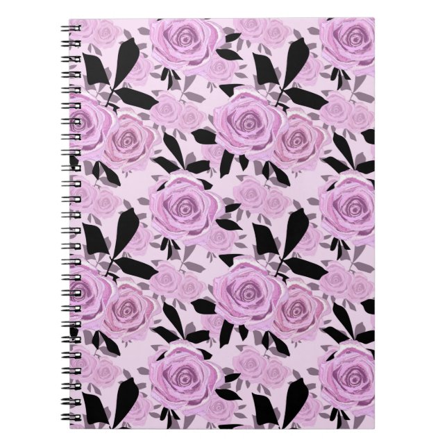 Caderno Espiral Rosas rosadas (Frente)