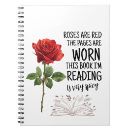 Caderno Espiral Rosas São Vermelhas Este Livro É Muito Picante Ama