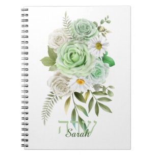 Caderno Espiral Rosas verdes e Diário de margaridas brancas