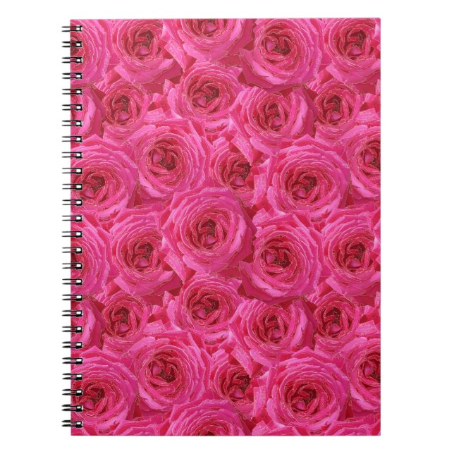 Caderno Espiral Rosas vermelhas, flores, vermelho, amor (Frente)