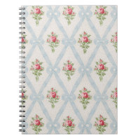 Rosas Victorianas cor-de-rosa com Fita Azul