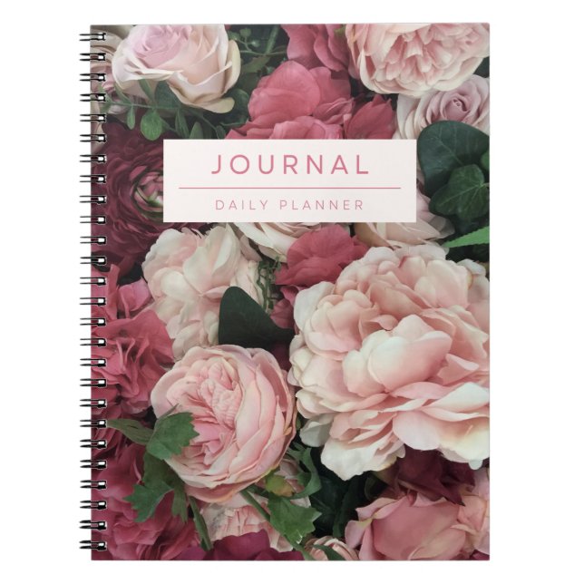 Caderno Espiral Rose Bouquet Diário (Frente)