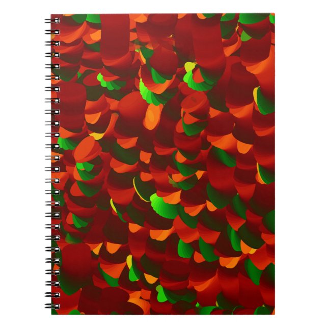 Caderno Espiral  Rosenblätter abstrakt (Frente)