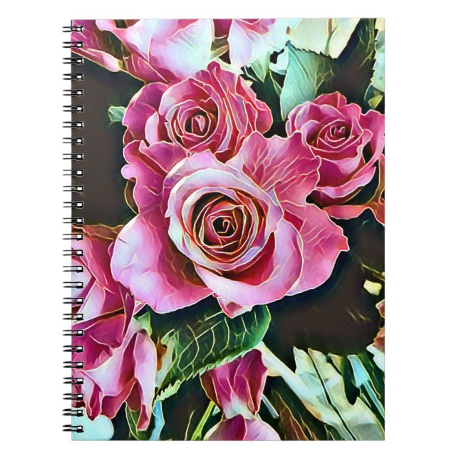 CADERNO ESPIRAL ROSES DE ROSA (Frente)