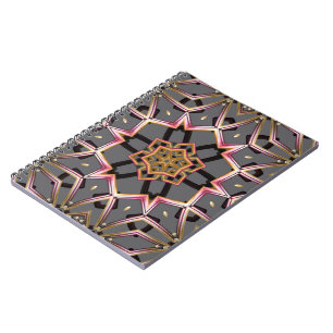 Caderno Espiral Roseta Dourada