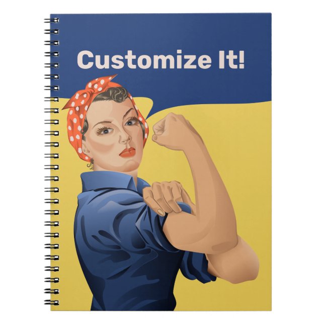 Caderno Espiral Rosie the Riveter (Frente)