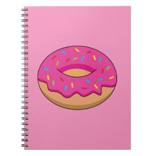 Caderno Espiral Rosquinha de Morango com Cartoon de Sprinkles