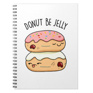 Caderno Espiral Rosquinha Não Seja Geléia Piada de Rosquinha Engra