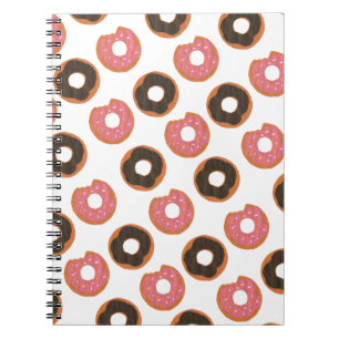 Caderno Espiral Rosquinha - Padrão de Rosquinha original pintado 