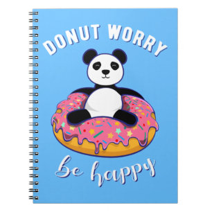 Caderno Espiral Rosquinha Preocupada Seja Feliz II