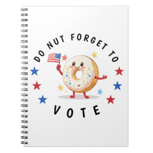 Caderno Espiral Rosquinhas bonitas não se esqueçam de votar - Elei