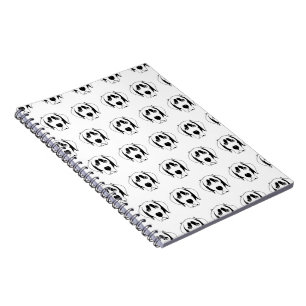 Caderno Espiral Rosto de Cachorro Preto Amante de Animais Dono de