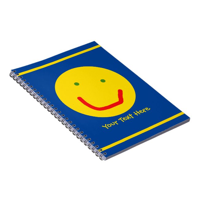 Caderno Espiral Rosto Feliz do Sol Sorridente (Lado Direito)