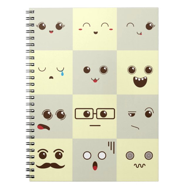Caderno Espiral Rosto fofo (Frente)