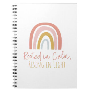 Caderno Espiral Roteado no notebook Calm, Ascensão no Diário leve