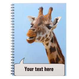 Caderno Espiral Roteador Portrait Giraffe