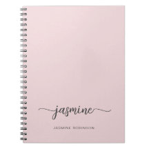 Roteiro de Nome Monograma Feminino Rosa Bege Minim