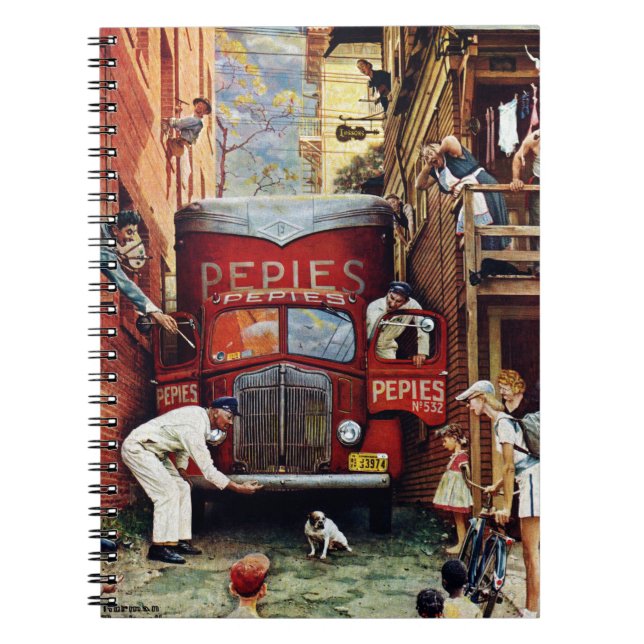 Caderno Espiral Roteiro por Norman Rockwell (Frente)
