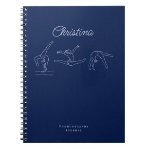 Caderno Espiral Rotina de Ginástica Coreografia de Arte de Linha E