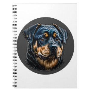 Caderno Espiral Rottweiler preto