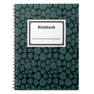Caderno Espiral Rotulado - Verde-Moss a Preto