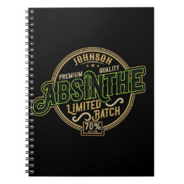 Caderno Espiral Rótulo do Líquido de Aguardente de Plantas Herbais