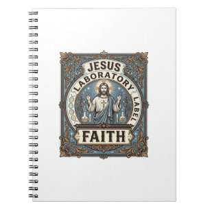 Caderno Espiral Rótulo Laboratorial Jesus Fé Jesus Laboratório Cr