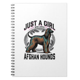 Caderno Espiral Roupa de Mãe de Cachorro Vintage Amante do Afghan