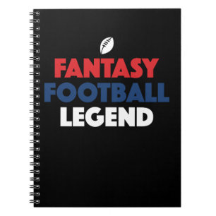 Caderno Espiral Roupa engraçado da legenda do futebol da fantasia