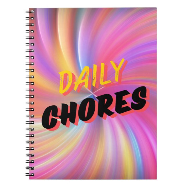 Caderno Espiral Routinas do dia a dia: o diário chores o notebook  (Frente)