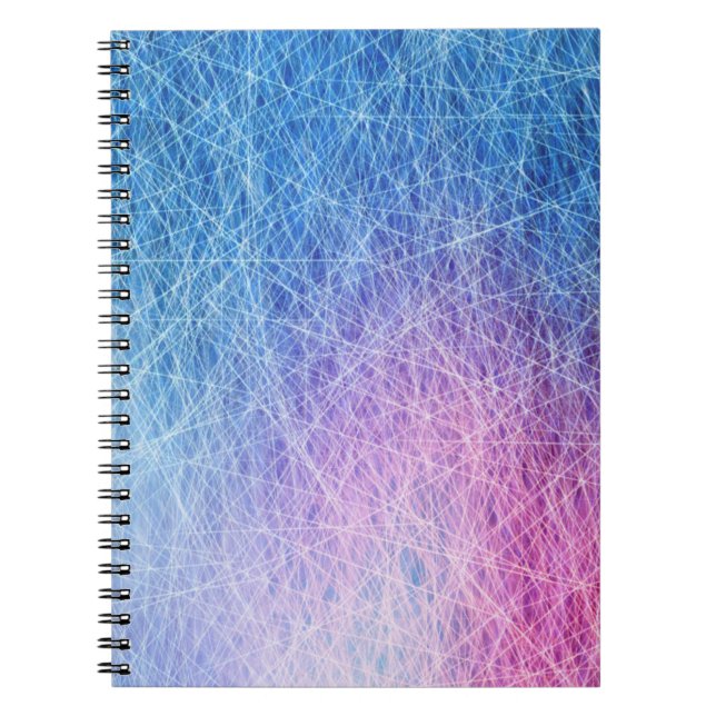 Caderno Espiral Roxo Azul Rosa Misturado (Frente)