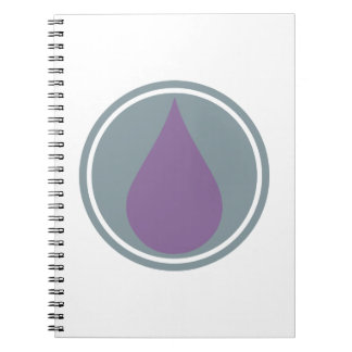 Caderno Espiral Roxo de óleos essenciais